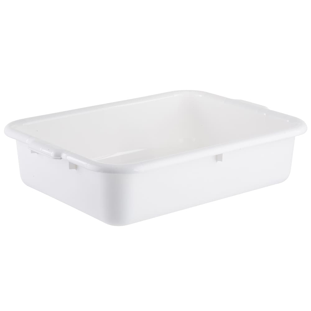 Tablecraft 1529W Bus Box - 21 1/2" x 15 3/4" x 5", White