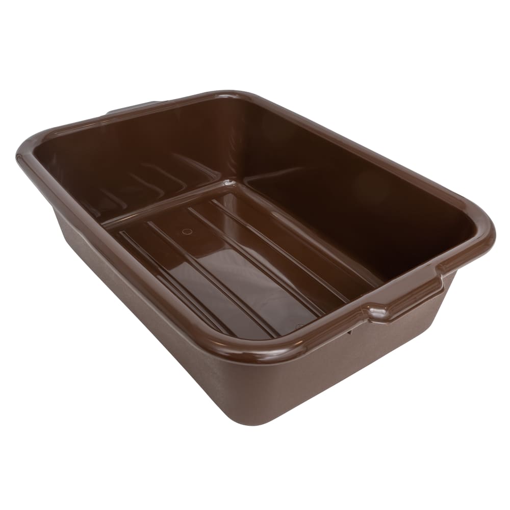 Tablecraft 1537BR Bus Box - 21 1/2" x 15 3/4" x 7", Brown