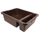 Tablecraft 1547BR Bus Box w/ (2) Compartments - 21 1/2" x 17" x 7", Brown thumbnail 2