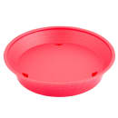 Tablecraft 157510R 10 1/2" Round Platter Basket w/ Base, Polypropylene, Red thumbnail 2
