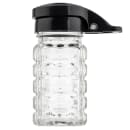 Tablecraft 163MPBK 1 1/2 oz Flip-top Lid Salt/Pepper Shaker - Glass, 3 1/2"H thumbnail 2