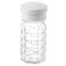 Tablecraft 163MPW 1 1/2 oz Flip-top Lid Salt/Pepper Shaker - Glass, 3 1/2"H thumbnail 3