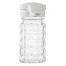 Tablecraft 163MPW 1 1/2 oz Flip-top Lid Salt/Pepper Shaker - Glass, 3 1/2"H thumbnail 4