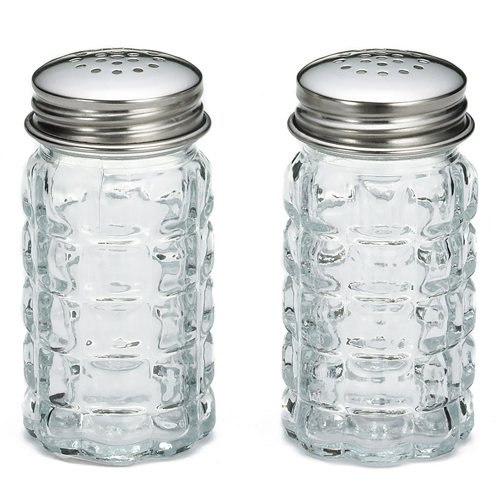 Tablecraft 163S&P-2 1 1/2 oz Salt/Pepper Shaker - Glass, 3 1/2"H