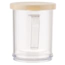 Tablecraft 166A 10 oz Dredge/Shaker w/ Handle & Beige Lid for Salt/Pepper, Polycarbonate thumbnail 4