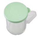 Tablecraft 166B 10 oz Dredge/Shaker w/ Handle & Green Fine Lid, Polycarbonate thumbnail 3
