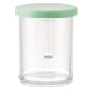 Tablecraft 166B 10 oz Dredge/Shaker w/ Handle & Green Fine Lid, Polycarbonate thumbnail 5