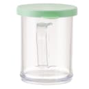 Tablecraft 166B 10 oz Dredge/Shaker w/ Handle & Green Fine Lid, Polycarbonate thumbnail 6