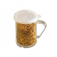 Tablecraft 166F 10 oz Dredge/Shaker w/ Handle & (3) Assorted Color Lids, Polycarbonate thumbnail 10