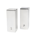 Tablecraft 167 1 1/2 oz Salt & Pepper Shaker Set - Stainless Steel, 3"H thumbnail 2