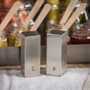 Tablecraft 167 1 1/2 oz Salt & Pepper Shaker Set - Stainless Steel, 3"H thumbnail 8