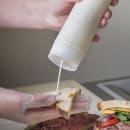 Tablecraft 16SV 16 oz Dual Way Squeeze Dispenser, Valve Top, 53mm Opening, Natural thumbnail 8