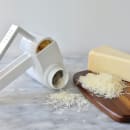 Tablecraft 174 Cheese Grater - Stainless Steel Drum, Plastic, White thumbnail 6