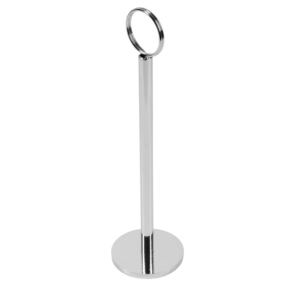 Tablecraft 1908 Mediterranean Number Stand, 8" Tall, Flat Bottom, Chrome