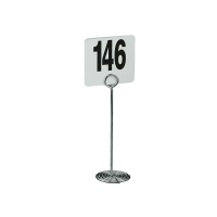 Tablecraft 1908 Mediterranean Number Stand, 8" Tall, Flat Bottom, Chrome thumbnail 5