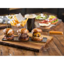 Tablecraft 20001 Spatula Style Slider Flight Board w/ Brown Handle - 16" x 3 1/2", Stainless Steel thumbnail 2