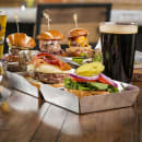 Tablecraft 20003 2 Compartment Burger Box - 11 5/8" x 6 1/4", Stainless Steel thumbnail 2