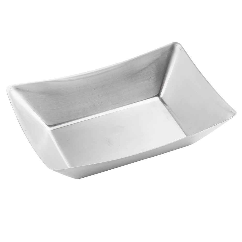 Tablecraft 20009 18 oz Rectangular Fry Tray - 7 1/2" x 5", Stainless Steel