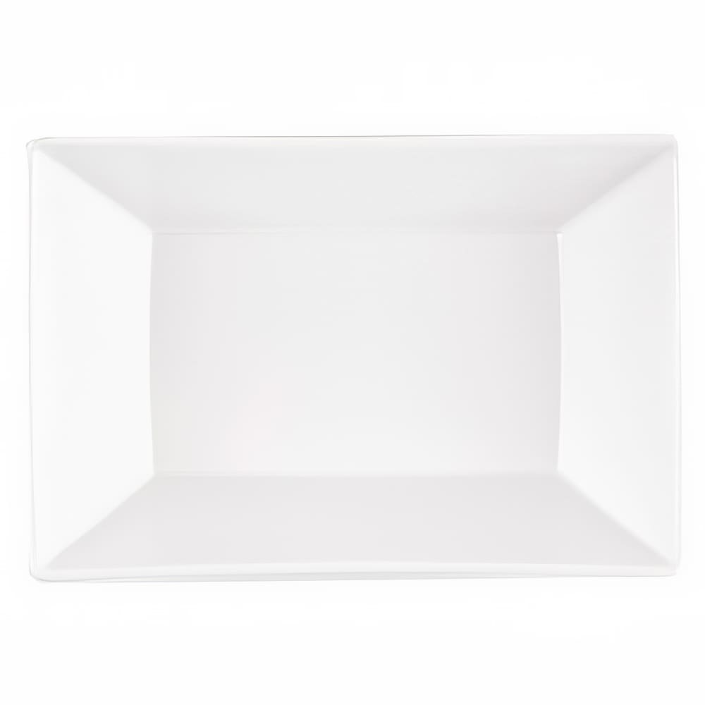 Tablecraft 20029W 7 3/8" x 4 7/8" Rectangular Better Burger Tray - Melamine, White