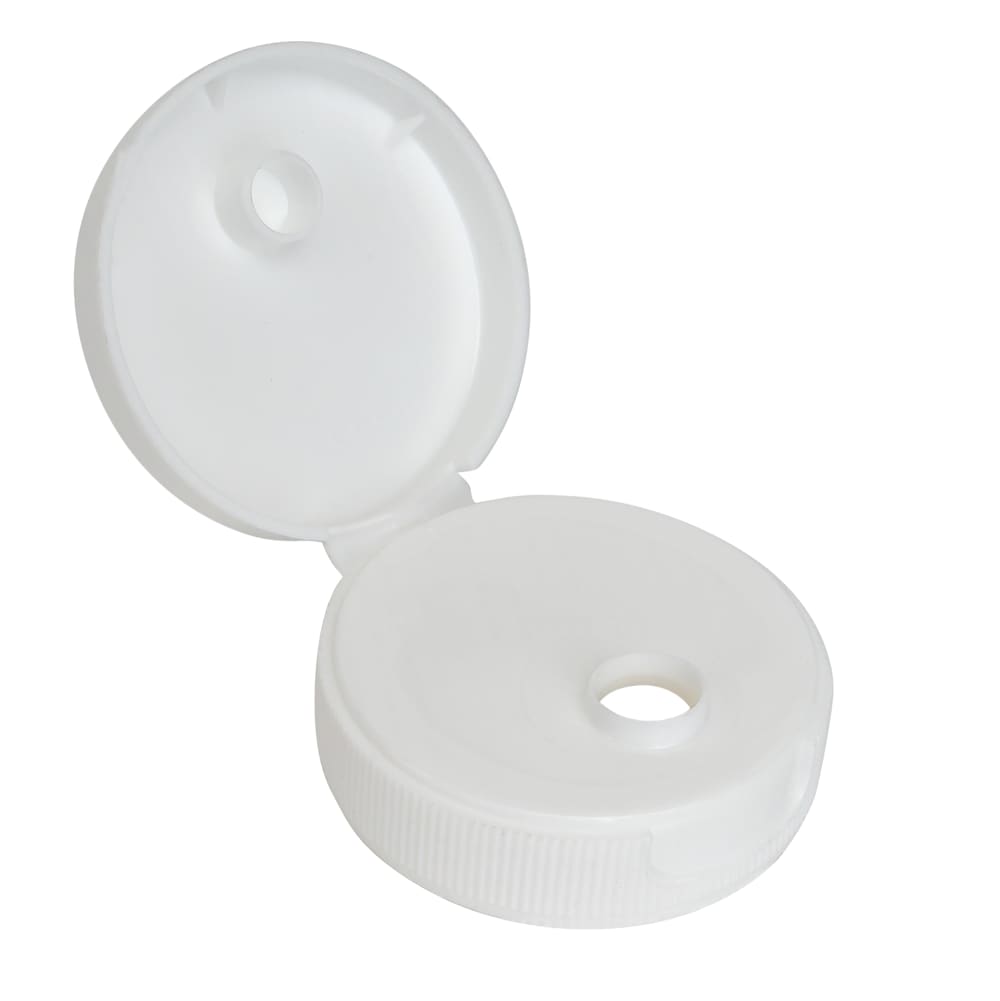 Tablecraft 200TC White Squeeze Bottle Hinged Top, Fits All Size Squeeze Dispensers