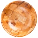 Tablecraft 210 10" Woven Wood Salad Bowl, Mahogany, Round Bottom, 4 Ply thumbnail 2