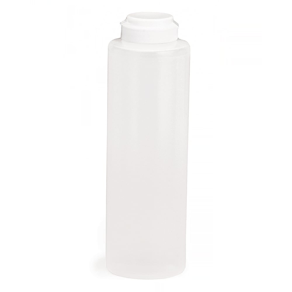 Tablecraft 2112C-1 12 oz Squeeze Dispenser, Soft Polyethylene, Natural, White