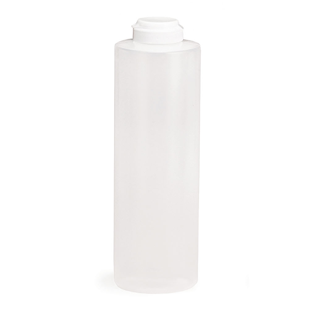 Tablecraft 2124C-1 24 oz Squeeze Dispenser, Soft Polyethylene, Natural, White