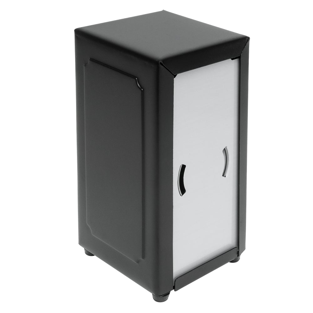 Tablecraft 2212 Napkin Holder, Full Size, Fits 3 1/2 x 6 5/8" Napkins, Black