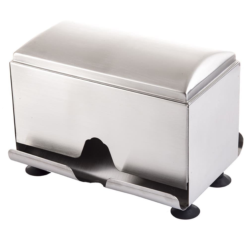 Tablecraft 237 Double Sided Straw Dispenser - 500 Capacity, Silver