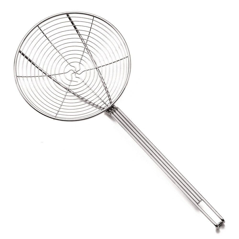 Tablecraft 2409 Skimmer, 9" Round, 21 1/2" Length, Spiral Wire, Nickel Plated