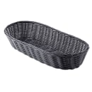 Tablecraft 2418 Handwoven Basket, 15 x 6 x 3", Polypropylene Cord, Oblong, Black thumbnail 2