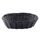 Tablecraft 2471 Handwoven Basket, 7 x 5 x 2", Polypropylene Cord, Oval, Black thumbnail 2