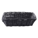 Tablecraft 2472 Handwoven Basket 9 x 6 x 2 1/2" Polypropylene Cord, Rectangular , Black thumbnail 2