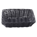 Tablecraft 2472 Handwoven Basket 9 x 6 x 2 1/2" Polypropylene Cord, Rectangular , Black thumbnail 3