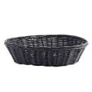 Tablecraft 2474 Handwoven Basket, 9 x 6 x 2 1/2", Polypropylene Cord, Black thumbnail 2