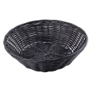 Tablecraft 2475 Handwoven Basket 8 1/2 x 2 1/4", Polypropylene Cord, Oval, Black thumbnail 2