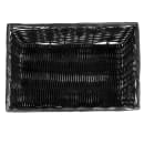 Tablecraft 2488 Rectangular Handwoven Basket, 14 x 10 x 3", Poly, Black thumbnail 2