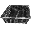 Tablecraft 2488 Rectangular Handwoven Basket, 14 x 10 x 3", Poly, Black thumbnail 3