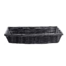 Tablecraft 2489 Handwoven Rectangular Basket, 16 x 11 1/2 x 3", Poly, Black thumbnail 2