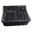 Tablecraft 2489 Handwoven Rectangular Basket, 16 x 11 1/2 x 3", Poly, Black thumbnail 4