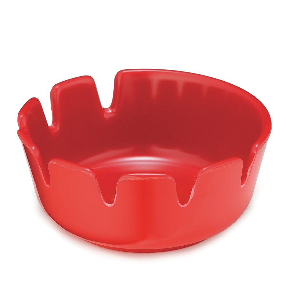 Tablecraft 265R-1 Classic Deepwell Ashtray, 4 1/4 x 1 3/4", Red Melamine