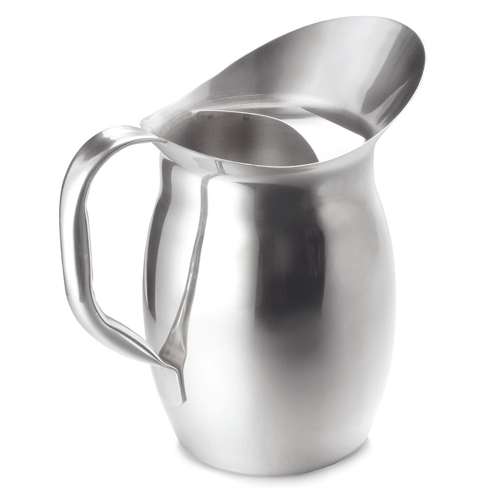 Tablecraft 300 64 oz Stainless Steel Pitcher w/ Ice Guard