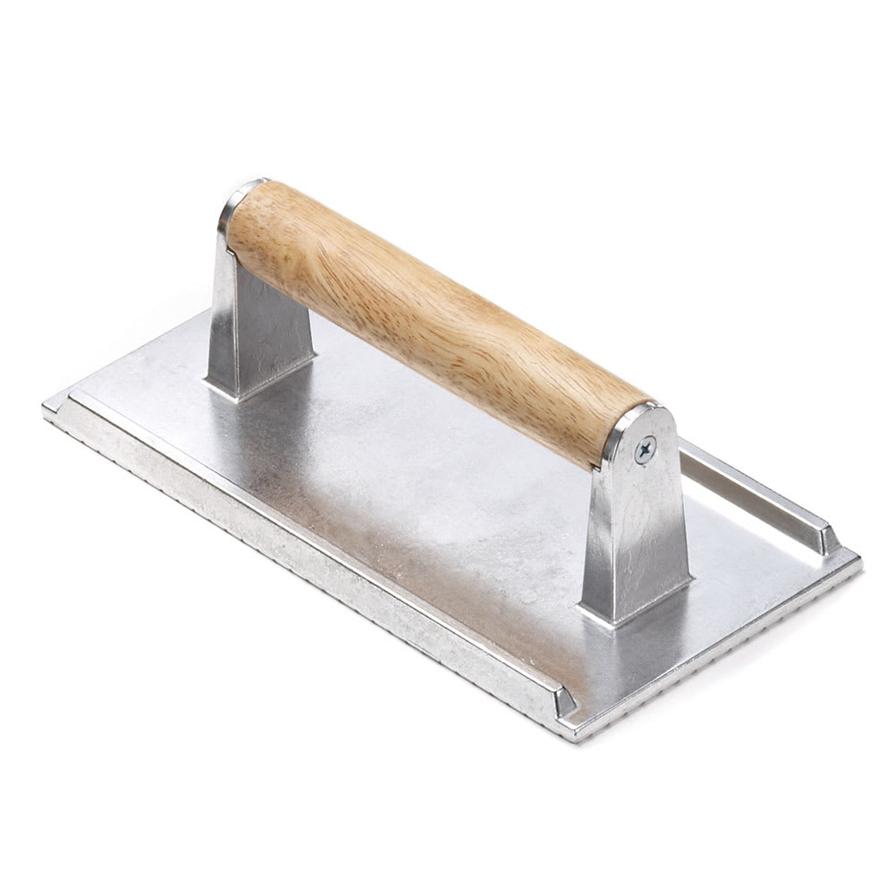 Tablecraft 3004 Cast Aluminum Steak Weight w/ Wood Handle