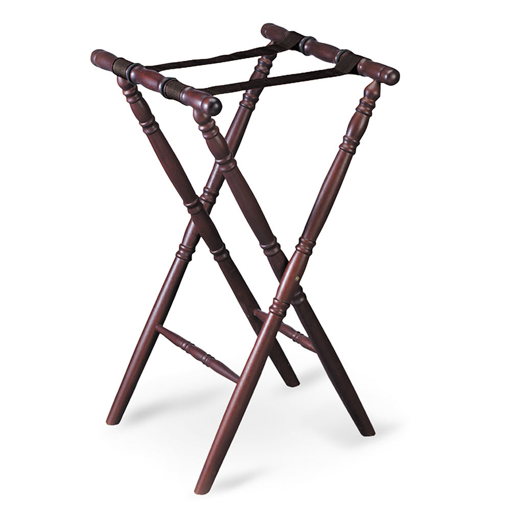 Tablecraft 31 Tray Stand w/ Mahogany Finish, Spindle Design, Washable