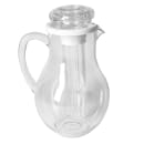 Tablecraft 319 64 oz Plastic Pitcher w/ Ice Core, Clear thumbnail 2