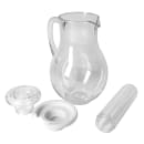 Tablecraft 319 64 oz Plastic Pitcher w/ Ice Core, Clear thumbnail 7