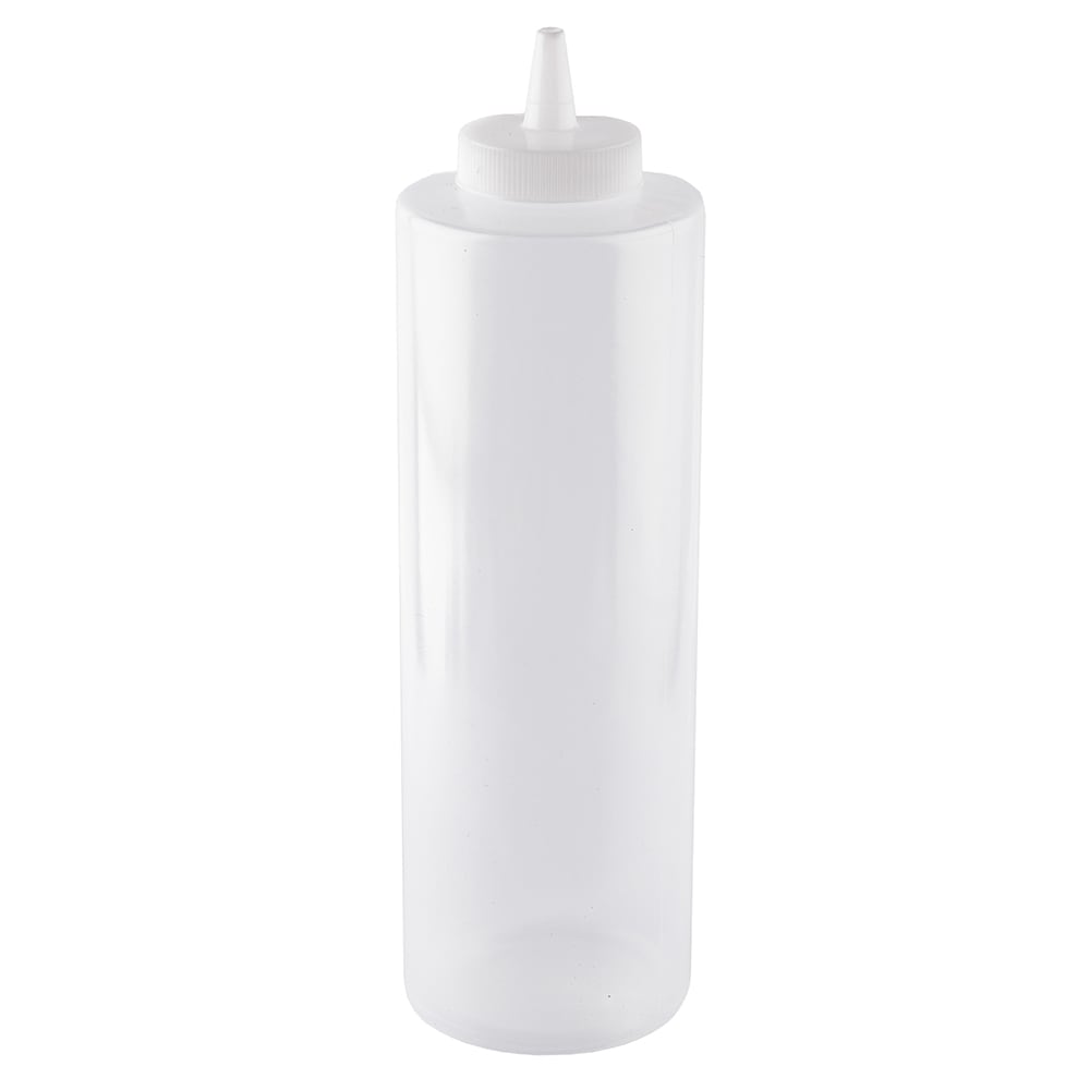 Tablecraft 325-1 24 oz Squeeze Dispenser w/ Wide Cone Tip, Natural