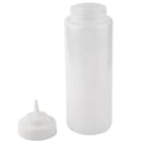 Tablecraft 3263C 32 oz Squeeze Bottle w/ Natural Cone Tip, Polyethylene, Clear thumbnail 2