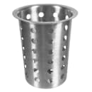 Tablecraft 34 Stainless Steel Flatware Cylinder, 4 1/2 x 4 1/2 x 5 1/2" thumbnail 2