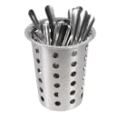 Tablecraft 34 Stainless Steel Flatware Cylinder, 4 1/2 x 4 1/2 x 5 1/2" thumbnail 5
